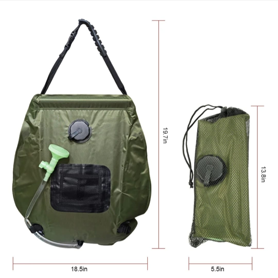 Camping Shower Solar Bath Shower Heating Water Bag Camping Hiking Travel