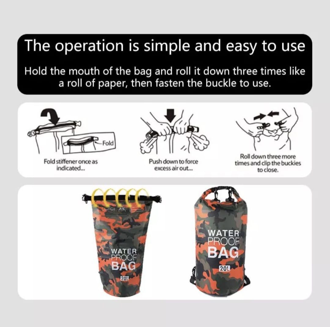 Sport Floating Waterproof Swimming Dry Bag Backpack 15L