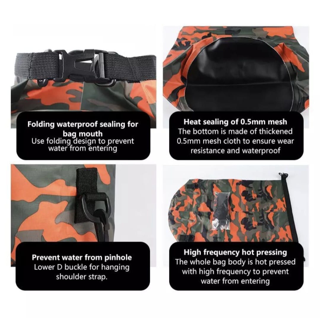 Sport Floating Waterproof Swimming Dry Bag Backpack 15L